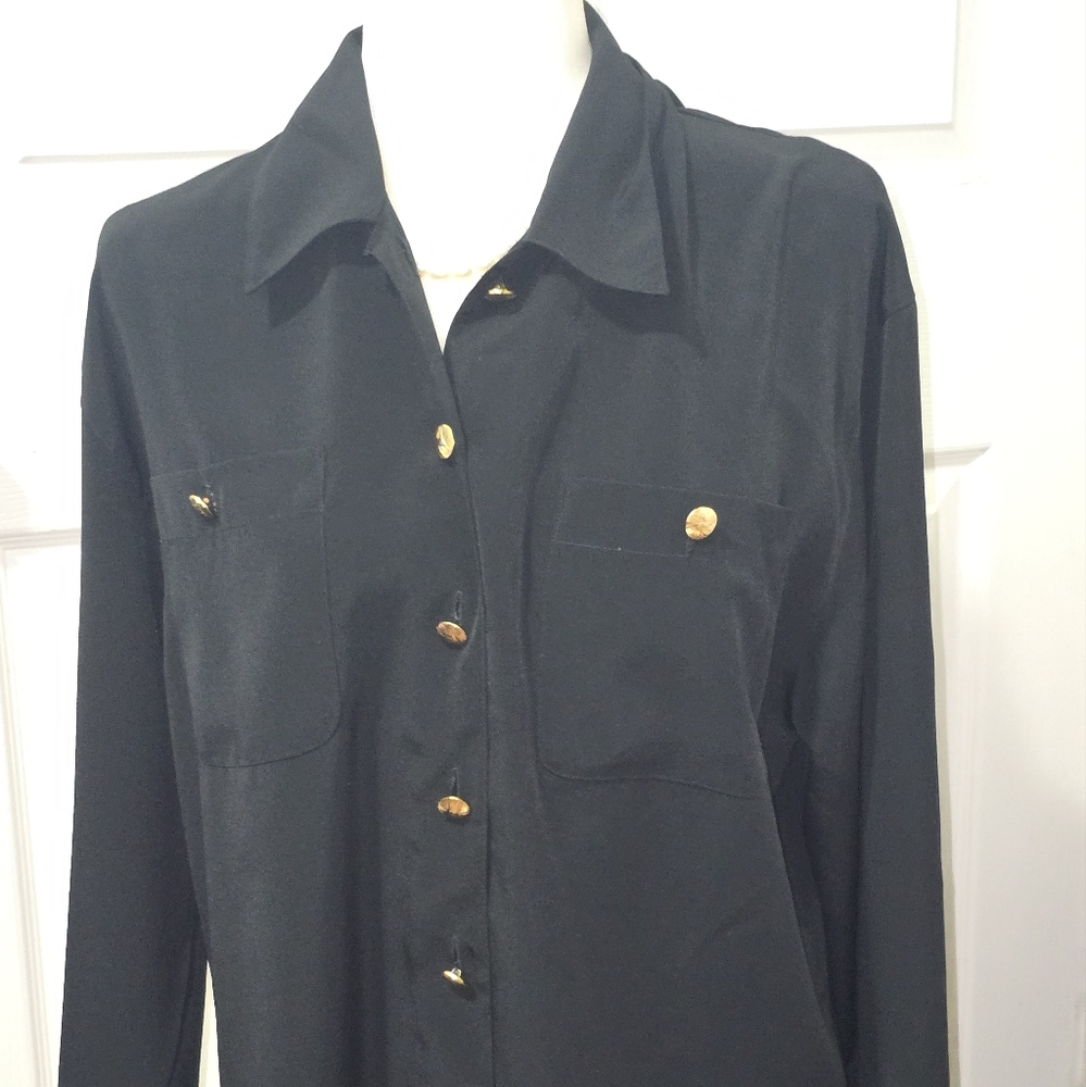 Recollections Black Cowl Neck Top